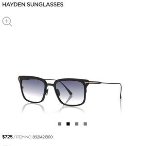 TomFord SUNGLASS FRAME. TF831 Hayden 02B. TITANIUM BLACK